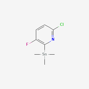 6-Chloro-3-fluoro-2-(trimethylstannyl)pyridine