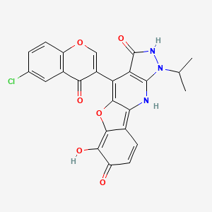 4-(6-chloro-4-oxo-4H-chromen-3-yl)-6,7-dihydroxy-1-isopropyl-1H-benzofuro[3,2-b]pyrazolo[4,3-e]pyridin-3(2H)-one