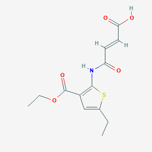 (2E)-4-{[3-(ethoxycarbonyl)-5-ethylthiophen-2-yl]amino}-4-oxobut-2-enoic acid