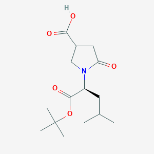 1-((S)-1-(tert-Butoxy)-4-methyl-1-oxopentan-2-yl)-5-oxopyrrolidine-3-carboxylic acid