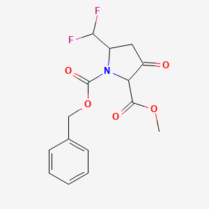 1-Benzyl 2-methyl 5-(difluoromethyl)-3-oxopyrrolidine-1,2-dicarboxylate