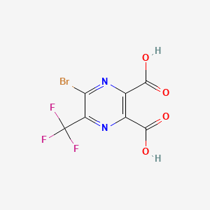 5-Bromo-6-(trifluoromethyl)pyrazine-2,3-dicarboxylic acid