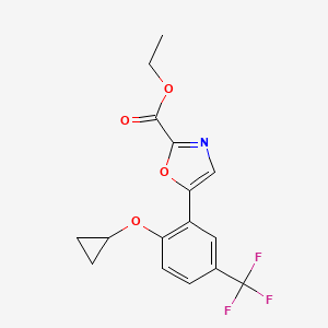 Ethyl 5-(2-cyclopropoxy-5-(trifluoromethyl)phenyl)oxazole-2-carboxylate