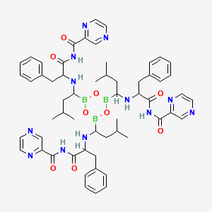 N,N',N''-(2,2',2''-(((1,3,5,2,4,6-Trioxatriborinane-2,4,6-triyl)tris(3-methylbutane-1,1-diyl))tris(azanediyl))tris(3-phenylpropanoyl))tris(pyrazine-2-carboxamide)