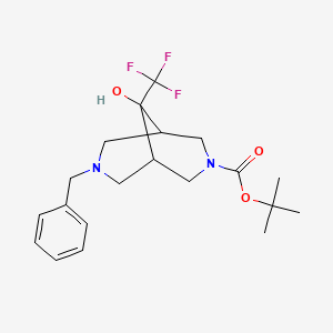 3-Boc-7-benzyl-9-hydroxy-9-(trifluoromethyl)-3,7-diaza-bicyclo[3.3.1]nonane