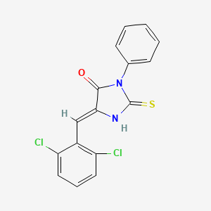 (5Z)-5-(2,6-dichlorobenzylidene)-3-phenyl-2-thioxoimidazolidin-4-one