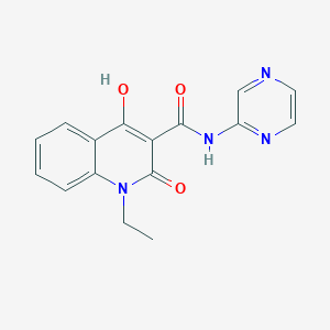 1-ethyl-4-hydroxy-2-oxo-N-(pyrazin-2-yl)-1,2-dihydroquinoline-3-carboxamide