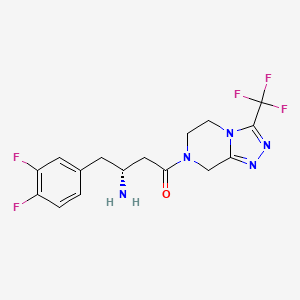 (1R)-1-(3,4-difluorobenzyl)-3-oxo-3-[3-(trifluoromethyl)-5,6-dihydro[1,2,4]triazolo[4,3-a]pyrazin-7(8H)-yl]propylamine hydrochloride