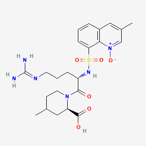 8-(N-((2S)-1-((2R)-2-carboxy-4-methylpiperidin-1-yl)-5-guanidino-1-oxopentan-2-yl)sulfamoyl)-3-methylquinoline 1-oxide (Argatroban Impurity pound(c)