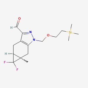 (4aS,5aR)-5,5-Difluoro-5a-methyl-1-((2-(trimethylsilyl)ethoxy)methyl)-1,4,4a,5,5a,6-hexahydrocyclopropa[f]indazole-3-carbaldehyde