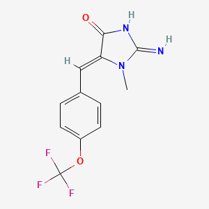 (5Z)-2-imino-1-methyl-5-[[4-(trifluoromethoxy)phenyl]methylidene]imidazolidin-4-one