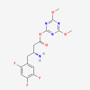 4,6-Dimethoxy-1,3,5-triazin-2-yl (R)-3-amino-4-(2,4,5-trifluorophenyl)butanoate