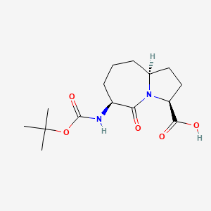 (3S,6S,9aS)-6-((tert-Butoxycarbonyl)amino)-5-oxooctahydro-1H-pyrrolo[1,2-a]azepine-3-carboxylic acid