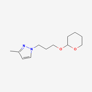 3-Methyl-1-(3-((tetrahydro-2H-pyran-2-yl)oxy)propyl)-1H-pyrazole