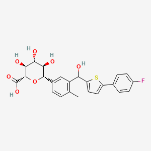 (2S,3S,4R,5R,6S)-6-(3-((5-(4-Fluorophenyl)thiophen-2-yl)(hydroxy)methyl)-4-methylphenyl)-3,4,5-trihydroxytetrahydro-2H-pyran-2-carboxylic acid