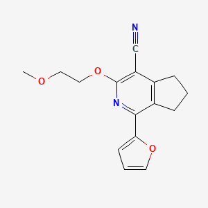 1-(furan-2-yl)-3-(2-methoxyethoxy)-6,7-dihydro-5H-cyclopenta[c]pyridine-4-carbonitrile