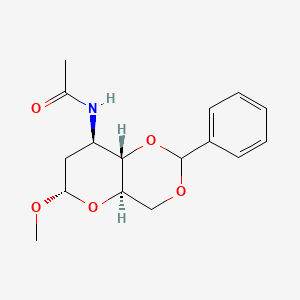 molecular formula C16H21NO5 B15534032 Methyl 3-acetamido-4,6-O-benzylidene-2,3-dideoxy-a-D-arabino-hexopyranoside 