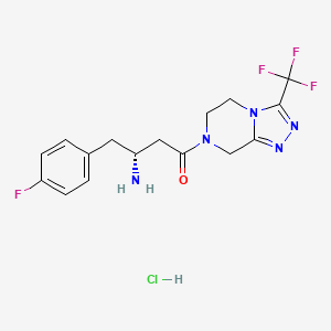 (R)-3-Amino-4-(4-fluorophenyl)-1-(3-(trifluoromethyl)-5,6-dihydro-[1,2,4]triazolo[4,3-a]pyrazin-7(8H)-yl)butan-1-one hydrochloride