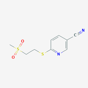 6-((2-(Methylsulfonyl)ethyl)thio)nicotinonitrile