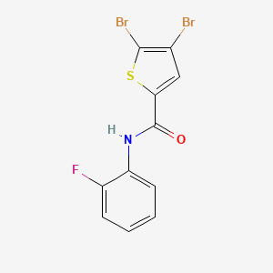 4,5-dibromo-N-(2-fluorophenyl)thiophene-2-carboxamide