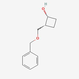 molecular formula C12H16O2 B15534247 Rel-(1R,2R)-2-((benzyloxy)methyl)cyclobutan-1-ol 