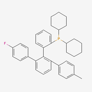 dicyclohexyl-[2-[2-(4-fluorophenyl)-6-(4-methylphenyl)phenyl]phenyl]phosphane