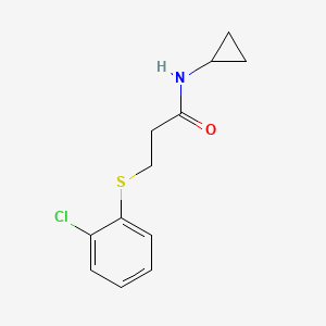 3-((2-Chlorophenyl)thio)-N-cyclopropylpropanamide