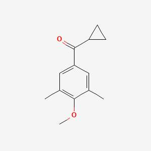 molecular formula C13H16O2 B15534342 Cyclopropyl(4-methoxy-3,5-dimethylphenyl)methanone 