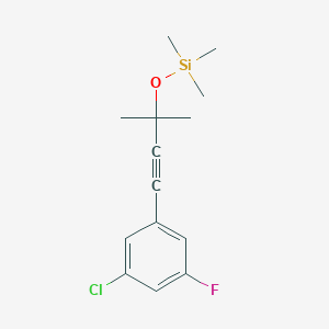 [3-(3-Chloro-5-fluoro-phenyl)-1,1-dimethyl-prop-2-ynyloxy]-trimethyl-silane