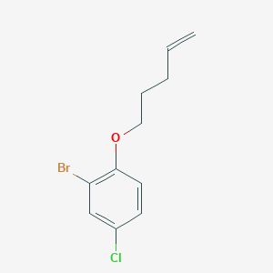 2-Bromo-4-chloro-1-(pent-4-en-1-yloxy)benzene