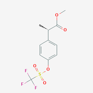 Methyl (S)-2-(4-(((trifluoromethyl)sulfonyl)oxy)phenyl)propanoate