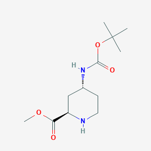 Rel-methyl (2R,4R)-4-((tert-butoxycarbonyl)amino)piperidine-2-carboxylate