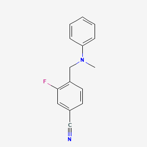 3-Fluoro-4-((methyl(phenyl)amino)methyl)benzonitrile