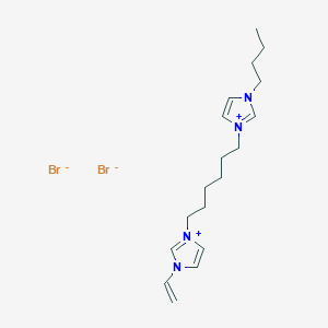 1-Butyl-3-(6-(3-vinyl-1H-imidazol-3-ium-1-yl)hexyl)-1H-imidazol-3-ium bromide