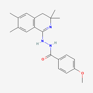 4-methoxy-N'-(3,3,6,7-tetramethyl-3,4-dihydroisoquinolin-1-yl)benzohydrazide