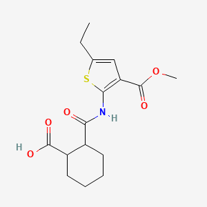 2-{[5-Ethyl-3-(methoxycarbonyl)thiophen-2-yl]carbamoyl}cyclohexanecarboxylic acid