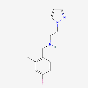 n-(4-Fluoro-2-methylbenzyl)-2-(1h-pyrazol-1-yl)ethan-1-amine