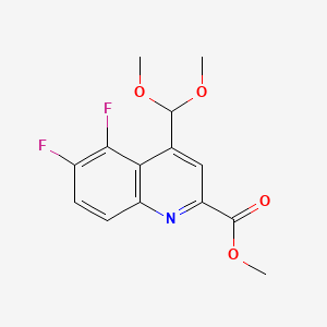 Methyl 4-(dimethoxymethyl)-5,6-difluoroquinoline-2-carboxylate