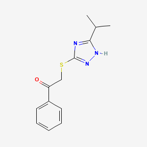 2-((5-Isopropyl-4h-1,2,4-triazol-3-yl)thio)-1-phenylethan-1-one