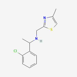 1-(2-Chlorophenyl)-N-((4-methylthiazol-2-yl)methyl)ethan-1-amine