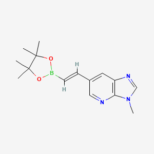 (E)-[2-[3-Methyl-3H-imidazo[4,5-b]pyridin-6-yl]vinyl]boronic Acid Pinacol Ester