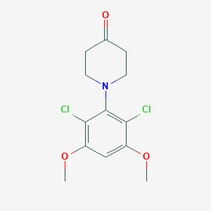 1-(2,6-Dichloro-3,5-dimethoxyphenyl)piperidin-4-one