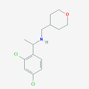 1-(2,4-Dichlorophenyl)-N-((tetrahydro-2h-pyran-4-yl)methyl)ethan-1-amine