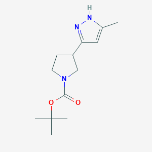 tert-Butyl 3-(3-methyl-1H-pyrazol-5-yl)pyrrolidine-1-carboxylate