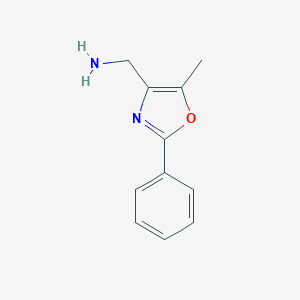 molecular formula C11H12N2O B155352 (5-甲基-2-苯基-1,3-噁唑-4-基)甲胺 CAS No. 132451-28-6