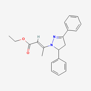 ethyl (E)-3-(3,5-diphenyl-3,4-dihydropyrazol-2-yl)but-2-enoate