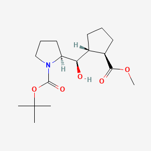 tert-Butyl (S)-2-((R)-hydroxy((1R,2R)-2-(methoxycarbonyl)cyclopentyl)methyl)pyrrolidine-1-carboxylate