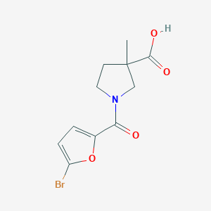 1-(5-Bromofuran-2-carbonyl)-3-methylpyrrolidine-3-carboxylic acid