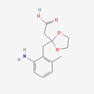 2-(2-(2-Amino-6-methylbenzyl)-1,3-dioxolan-2-yl)acetic acid