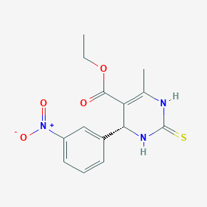 molecular formula C14H15N3O4S B15535661 Ethyl (R)-6-methyl-4-(3-nitrophenyl)-2-thioxo-1,2,3,4-tetrahydropyrimidine-5-carboxylate 